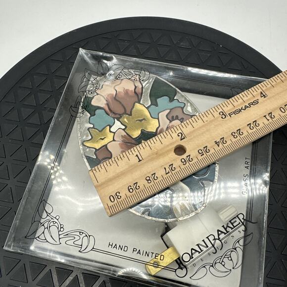 New Vintage Night Light Plug In Joan Baker Hand Painted Glass - Picture 3 of 3